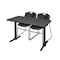 Cain Rectangle Tables > Training Tables > Cain Training Table & Chair Sets, 48 W, 24 L, 29 H, Grey MTRCT4824GY44BK - alternate 1